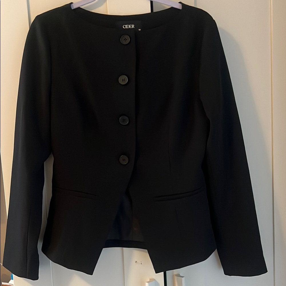 Cider Black Blazer Structured Silhouette Professional